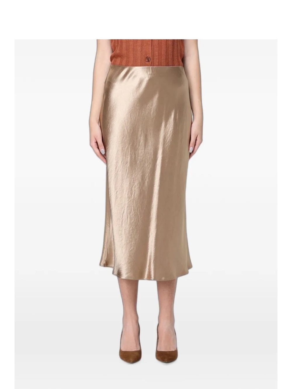 Max Mara Leisure Alessio satin-finish silk skirt